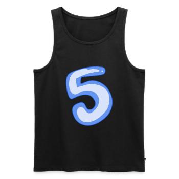 5 Bleu - Débardeur bio Premium Homme - noir - Devant - Michal (187cm)