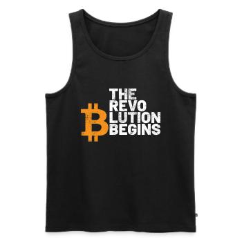 Bitcoin Blockchain Crypto Kryptowährung Geld - Männer Premium Bio Tank Top - Schwarz - Vorne - AI Model Male 178 light (178cm)