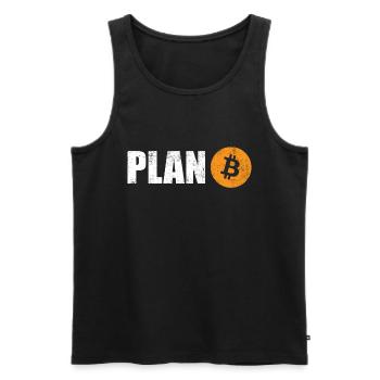 Plan Bitcoin - Männer Premium Bio Tank Top - Schwarz - Vorne - AI Model Male 178 light (178cm)