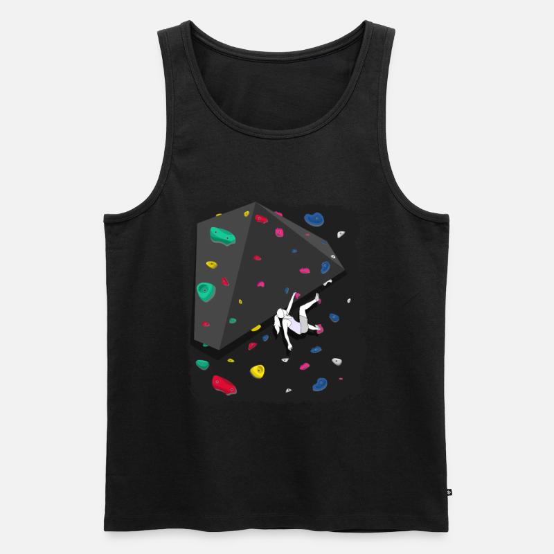 Klettern Boulderwand Felskletterer Bouldern - Männer Premium Bio Tank Top - Schwarz