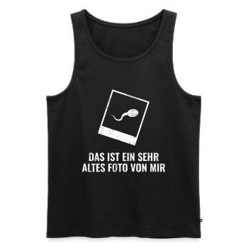Lustige Sprüche lustiges Geburtstagsgeschenk - Männer Premium Bio Tank Top - Schwarz - Vorne - Michal (187cm)