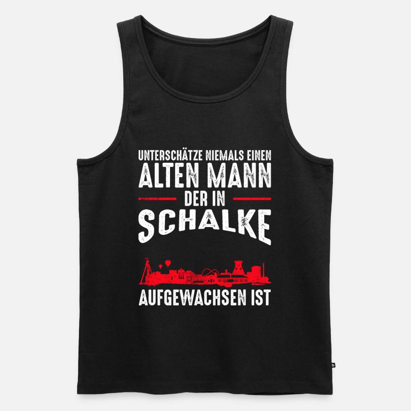 Gelsenkirchen Schalke Männer Spruch - Männer Premium Bio Tank Top - Schwarz