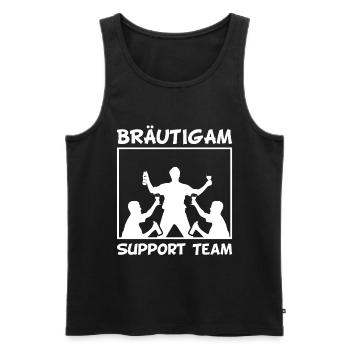 JGA Männer Junggesellenabschied Support Team - Männer Premium Bio Tank Top - Schwarz - Vorne - AI Model Male 178 light (178cm)