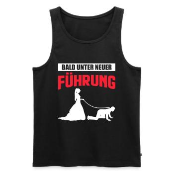 Junggesellenabschied | Bald unter neuer Führung - Männer Premium Bio Tank Top - Schwarz - Vorne - Michal (187cm)