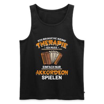 Ziehharmonika Akkordeon - Männer Premium Bio Tank Top - Schwarz - Vorne - Michal (187cm)