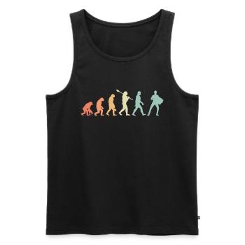 Akkordeon Retro Evolution - Männer Premium Bio Tank Top - Schwarz - Vorne - Michal (187cm)