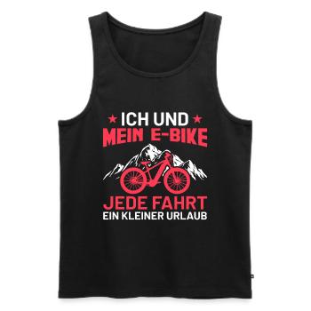 Ich und mein E-Bike | Lustiges Ebike Geschenk - Männer Premium Bio Tank Top - Schwarz - Vorne - AI Model Male 178 light (178cm)