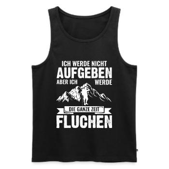Wandern & Berge - Lustige Sprüche zum Wandern - Männer Premium Bio Tank Top - Schwarz - Vorne - AI Model Male 178 light (178cm)