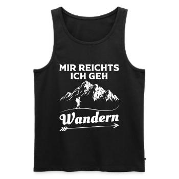 Wandern | Mir reichts ich geh wandern Wander Shirt - Männer Premium Bio Tank Top - Schwarz - Vorne - Michal (187cm)
