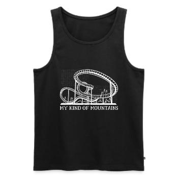 Parc d'attractions Roller Coaster - Débardeur bio Premium Homme - noir - Devant - Michal (187cm)