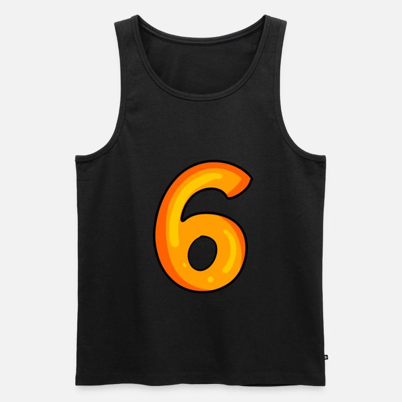 Nummer 6 - Ekologisk premium tanktopp herr - svart