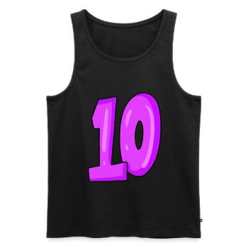 10 - Men's Premium Organic Tank Top - black - Front - Michal (187cm)