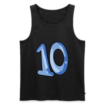 10 - Men's Premium Organic Tank Top - black - Front - Michal (187cm)