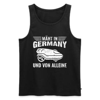 Mäht in Germany und von alleine - Männer Premium Bio Tank Top - Schwarz - Vorne - Michal (187cm)
