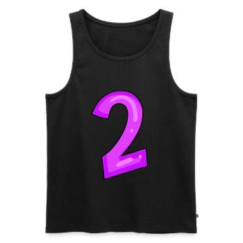 Zwei - Nummer 2 - Männer Premium Bio Tank Top - Schwarz - Vorne - Michal (187cm)