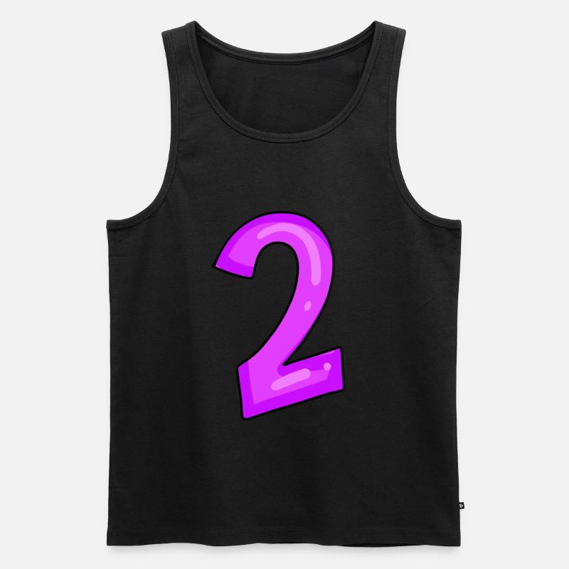Zwei - Nummer 2 - Männer Premium Bio Tank Top - Schwarz