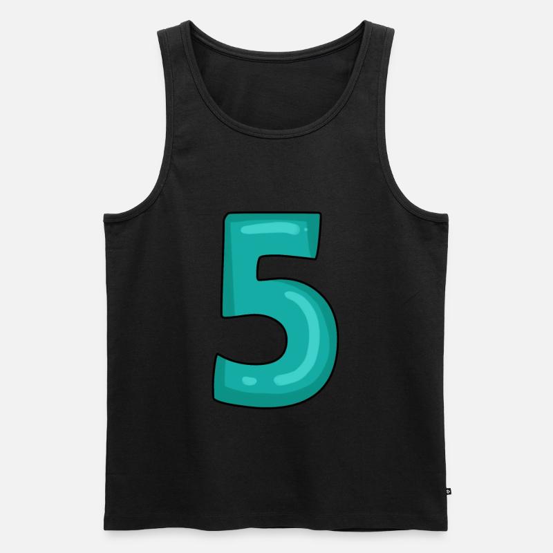 5 - Männer Premium Bio Tank Top - Schwarz