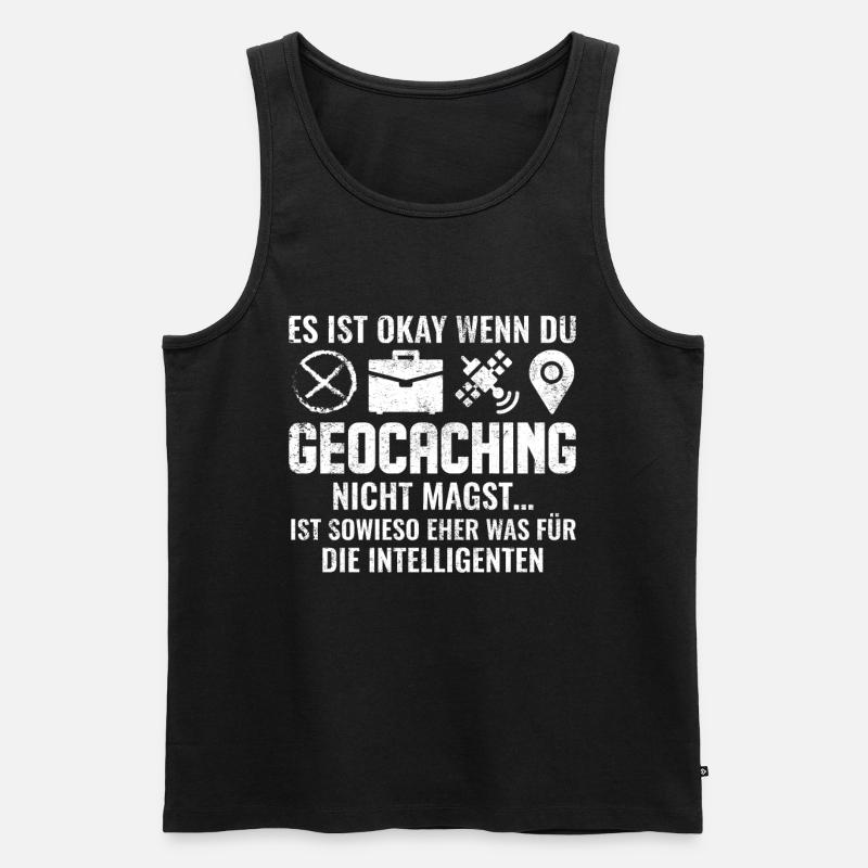 Geocaching | Geocache Geschenk - Männer Premium Bio Tank Top - Schwarz