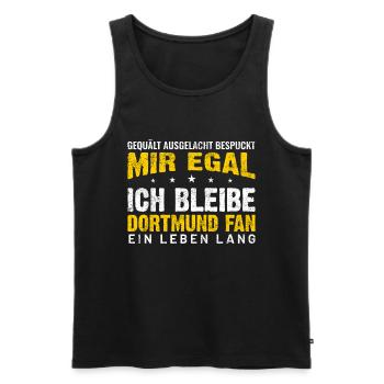 Dortmund Fan - Männer Premium Bio Tank Top - Schwarz - Vorne - AI Model Male 178 light (178cm)