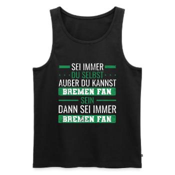Bremen Fan Fußball Norddeutsch - Männer Premium Bio Tank Top - Schwarz - Vorne - Michal (187cm)