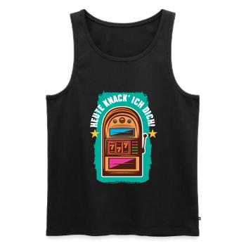 Heute knack' ich dich - Männer Premium Bio Tank Top - Schwarz - Vorne - AI Model Male 178 light (178cm)