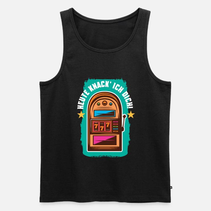 Heute knack' ich dich - Männer Premium Bio Tank Top - Schwarz