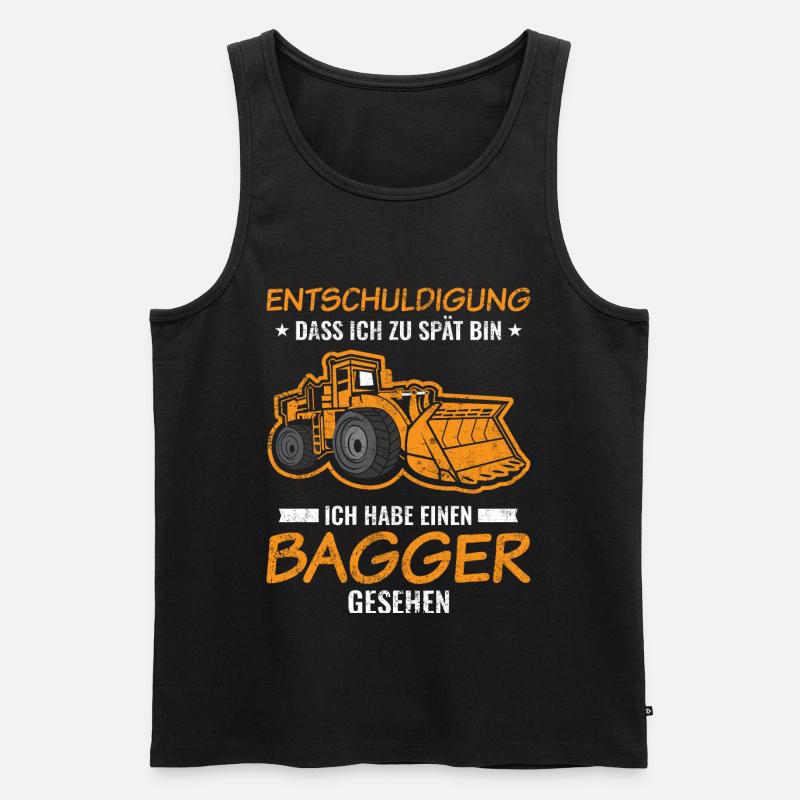 Bagger | Kinder Sprüche Geschenkideen - Männer Premium Bio Tank Top - Schwarz