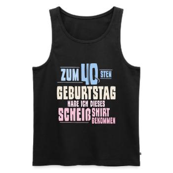40. Geburtstag - Männer Premium Bio Tank Top - Schwarz - Vorne - Michal (187cm)