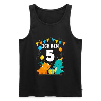 Dinosaurier 5. Geburtstag Jungs Ich Bin 5 Jahre - Männer Premium Bio Tank Top - Schwarz - Vorne - AI Model Male 178 light (178cm)