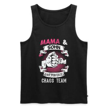 Mama Sohn Familie Geschenk - Männer Premium Bio Tank Top - Schwarz - Vorne - Michal (187cm)