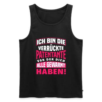 Patentante Taufe Patentanten Geschenk - Männer Premium Bio Tank Top - Schwarz - Vorne - Michal (187cm)