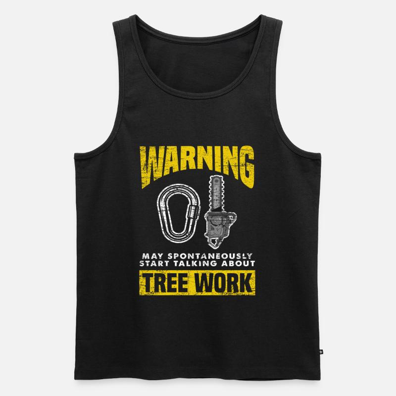 Baum Waldarbeiter Baumpfleger Aborist - Männer Premium Bio Tank Top - Schwarz