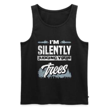 Arborist Aborist Forest Forest Worker - Men's Premium Organic Tank Top - black - Front - AI Model Male 178 light (178cm)