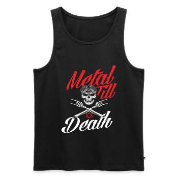 Musique Métal - Débardeur bio Premium Homme - noir - Devant - Michal (187cm)