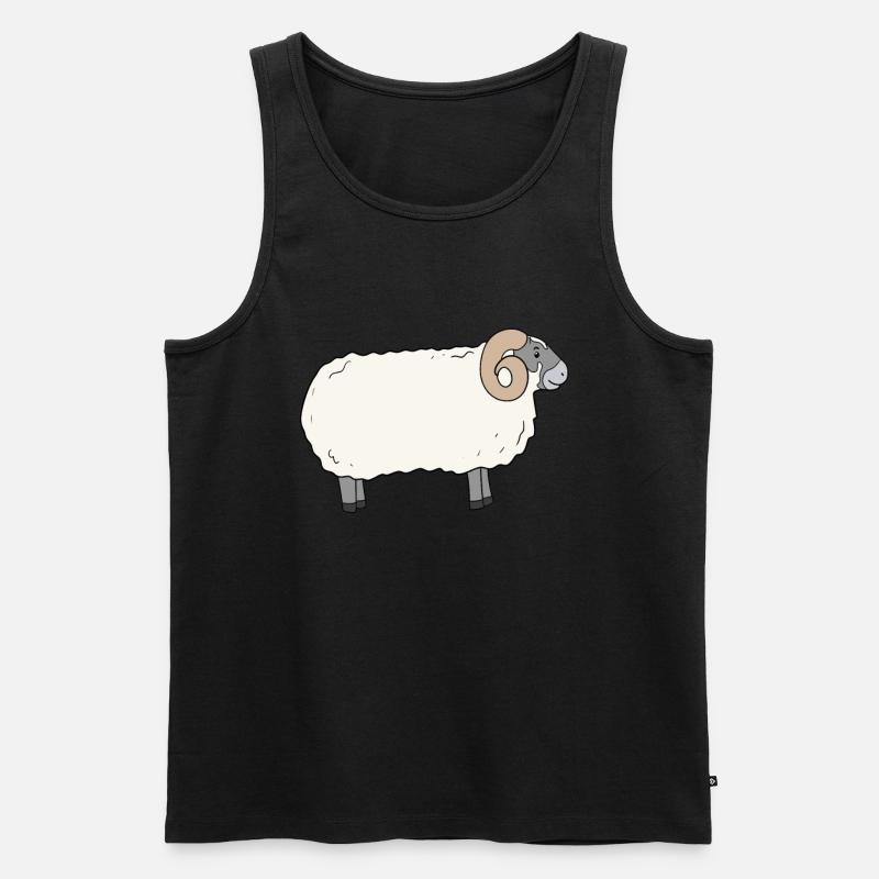 scottish Blackface Schaf - Männer Premium Bio Tank Top - Schwarz