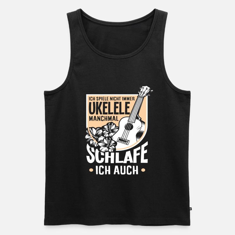 Ukulele - Männer Premium Bio Tank Top - Schwarz