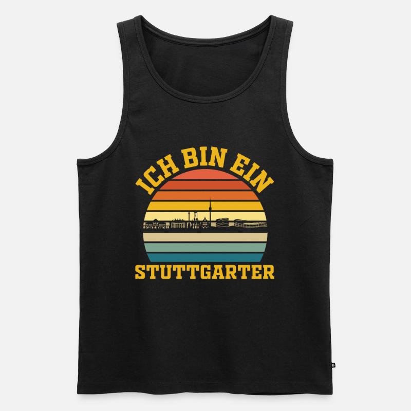 Stuttgart | Ich bin ein Stuttgarter - Männer Premium Bio Tank Top - Schwarz