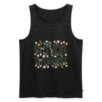 Physiotherapeutin - Männer Premium Bio Tank Top - Schwarz - Vorne - Michal (187cm)