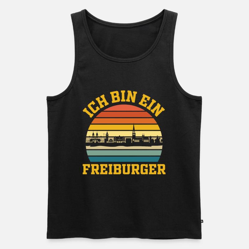 Freiburg | Ich bin ein Freiburger - Männer Premium Bio Tank Top - Schwarz