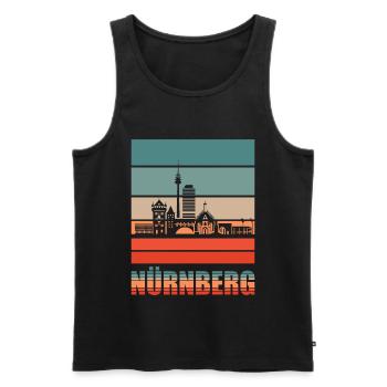 Nürnberg - Männer Premium Bio Tank Top - Schwarz - Vorne - Michal (187cm)