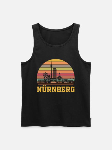 Nürnberg Retro - Männer Premium Bio Tank Top - Schwarz