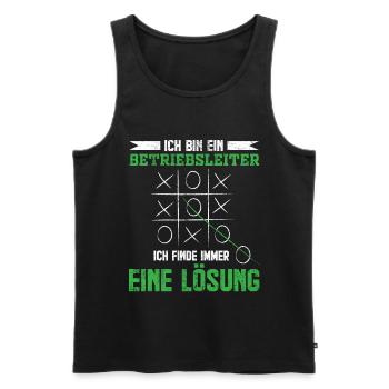Betriebsleiter lustige Sprüche Beruf & Arbeit - Männer Premium Bio Tank Top - Schwarz - Vorne - Michal (187cm)