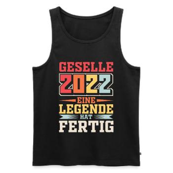 Geselle 2022 Retro Geschenk - Männer Premium Bio Tank Top - Schwarz - Vorne - Michal (187cm)