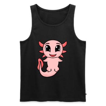 Axolotl - Débardeur bio Premium Homme - noir - Devant - Michal (187cm)