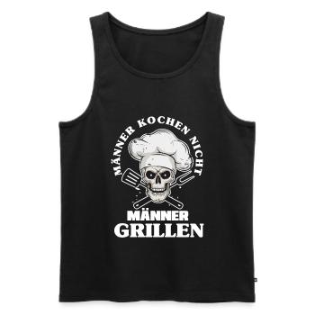 Mann Männer Grillen Vater Papa Geschenk - Männer Premium Bio Tank Top - Schwarz - Vorne - Michal (187cm)