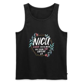 Caffeine NICU Nurse - Männer Premium Bio Tank Top - Schwarz - Vorne - Michal (187cm)