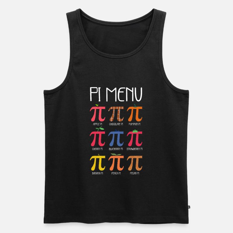 Pi Pie Menu Pi Math Teacher Pi Day - Débardeur bio Premium Homme - noir