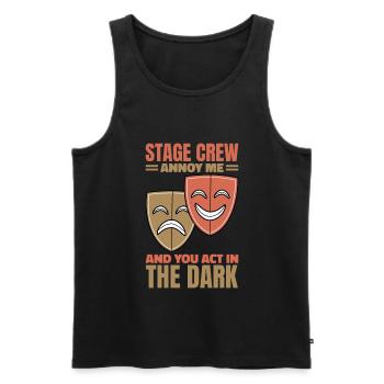 I Work In The Shadows Stage Crew - Men's Premium Organic Tank Top - black - Front - AI Model Male 178 light (178cm)