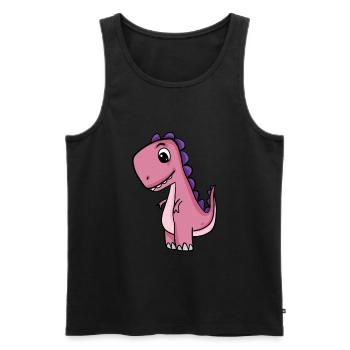 Dino Motiv - Männer Premium Bio Tank Top - Schwarz - Vorne - AI Model Male 178 light (178cm)