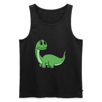 Dino Motiv - Männer Premium Bio Tank Top - Schwarz - Vorne - AI Model Male 178 light (178cm)